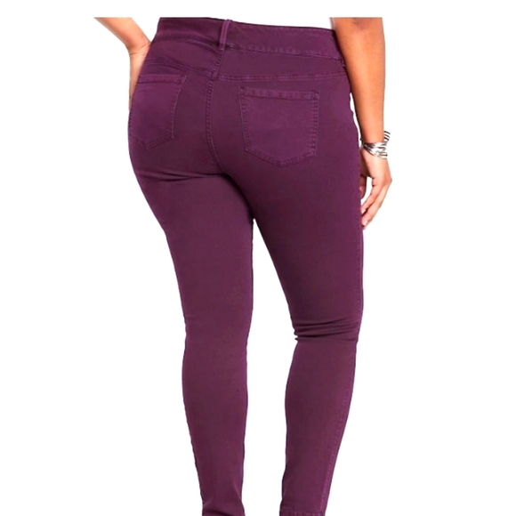 Torrid jegging dark purple wash - sz 16 - Picture 2 of 4